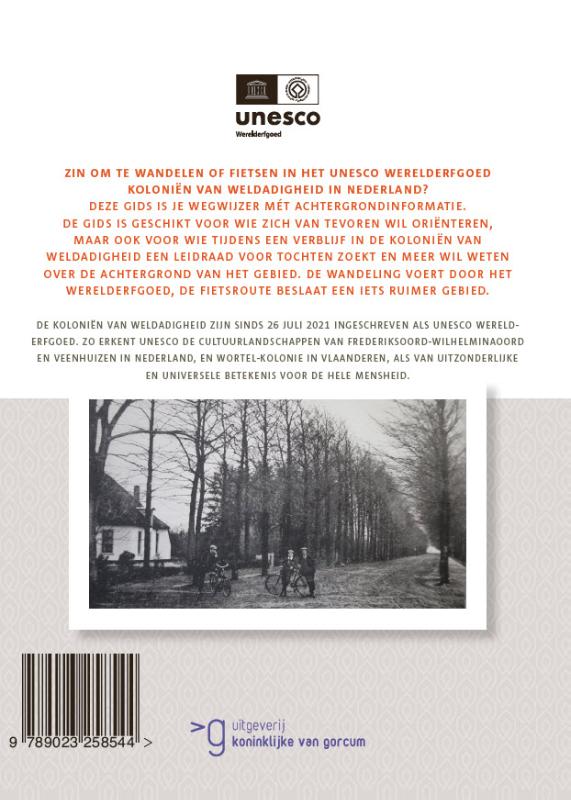 Achterkant van Werelderfgoedgids Frederiksoord - Wilhelminaoord