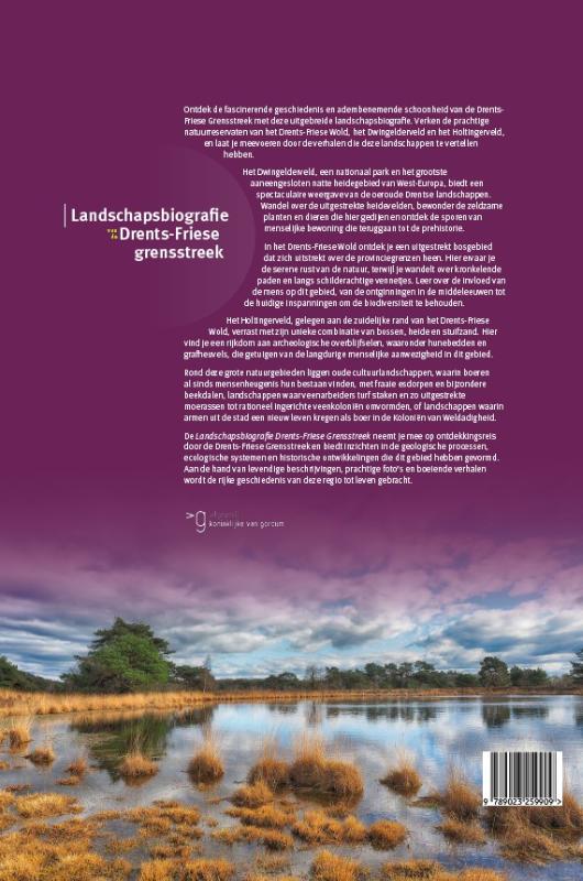 Achterkant van Landschapsbiografie Drents-Friese grensstreek