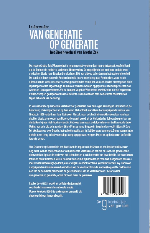 Achterkant van Van generatie op generatie