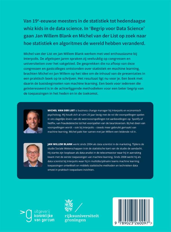 Achterkant van Begrip voor data science