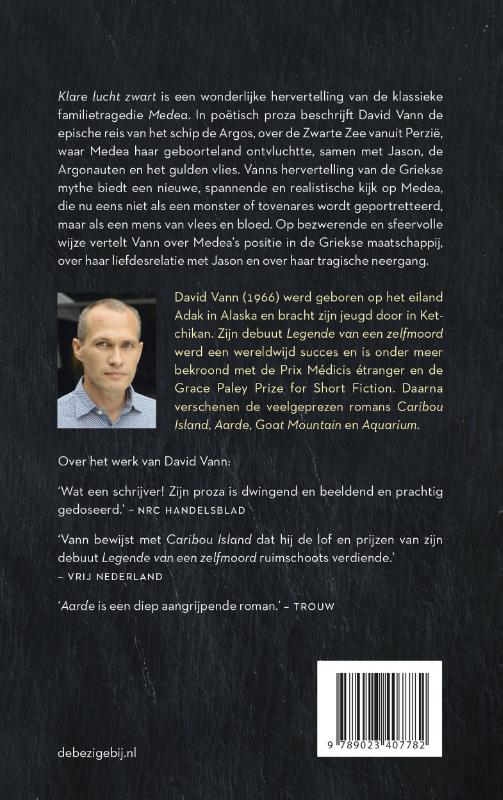 Achterkant van Klare lucht zwart