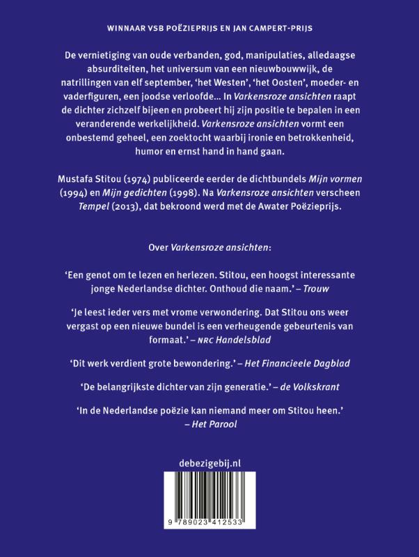 Achterkant van Varkensroze ansichten