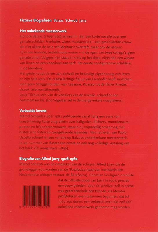 Achterkant van Het onbekende meesterwerk
