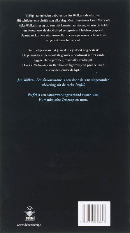 Achterkant van Jan Wolkers