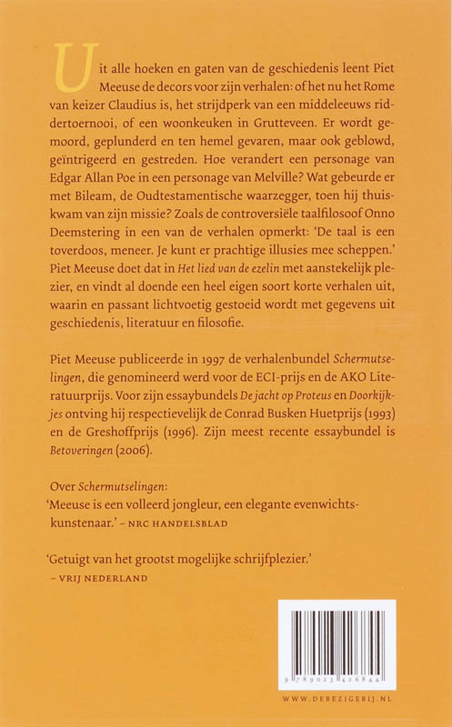 Achterkant van Het lied van de ezelin