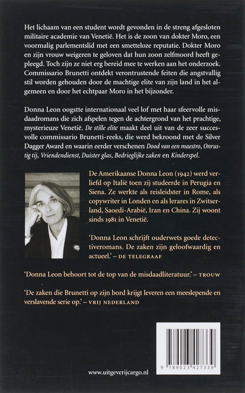 Achterkant van De stille elite