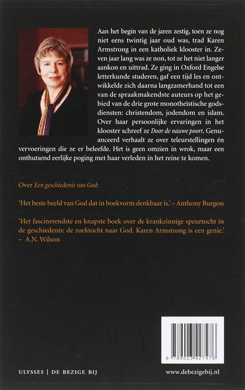 Achterkant van Door de nauwe poort
