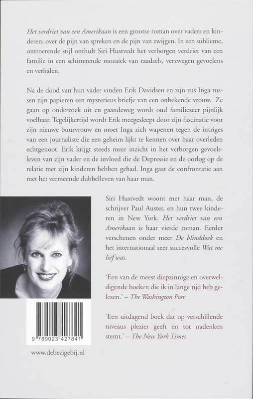 Achterkant van Het verdriet van een Amerikaan