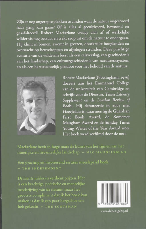Achterkant van De laatste wildernis