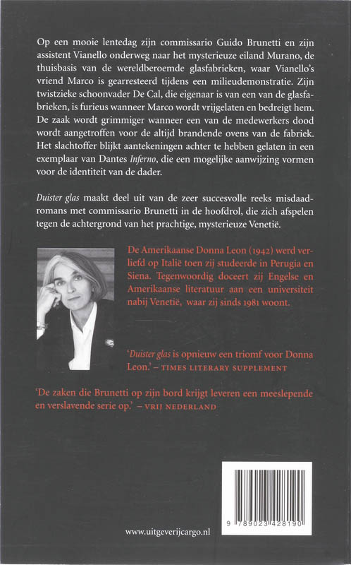 Achterkant van Duister glas