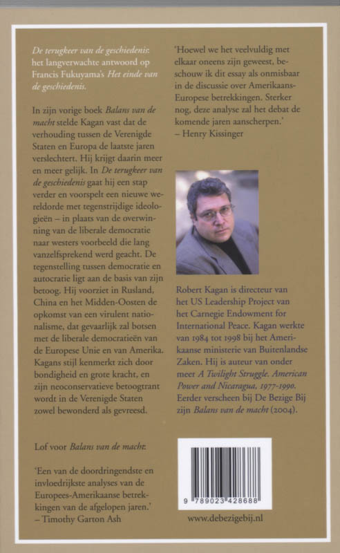 Achterkant van De terugkeer van de geschiedenis