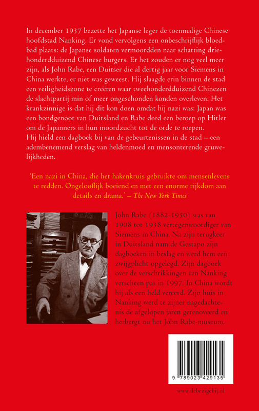 Achterkant van De goede nazi van Nanking