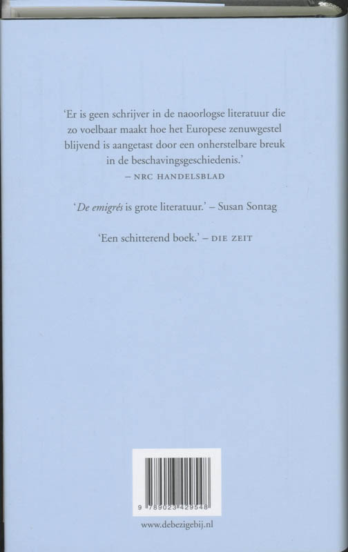 Achterkant van De emigrés
