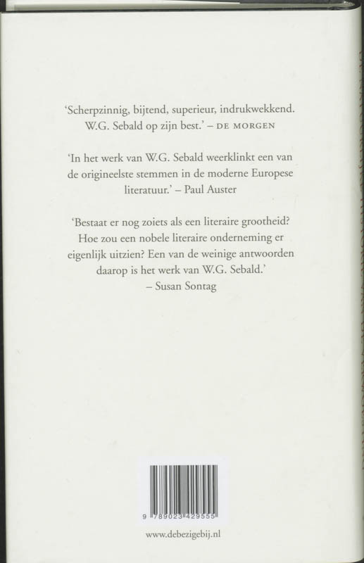 Achterkant van De natuurlijke historie van verwoesting