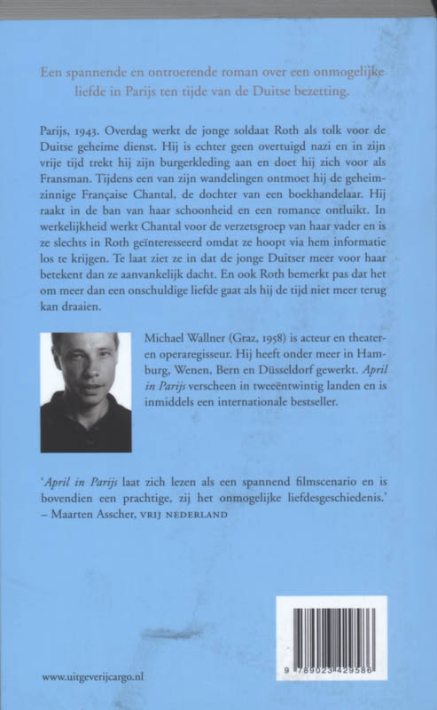 Achterkant van April in Parijs