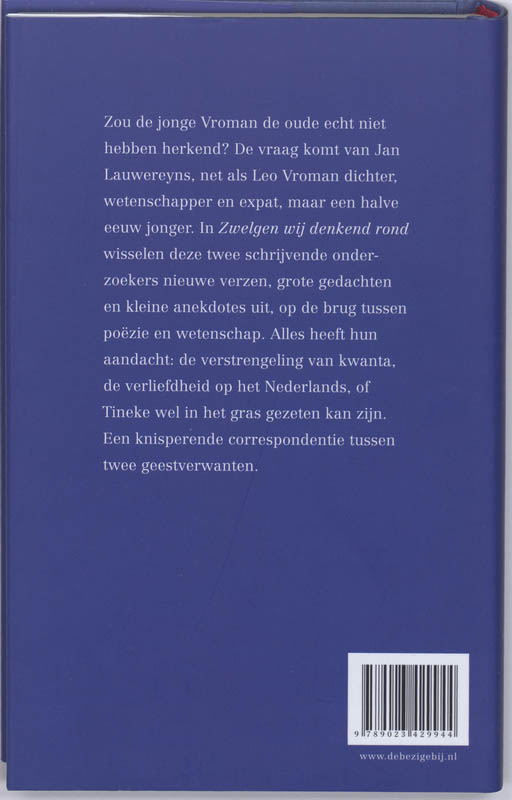 Achterkant van Zwelgen wij denkend rond