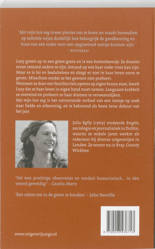 Achterkant van Met mijn luie oog