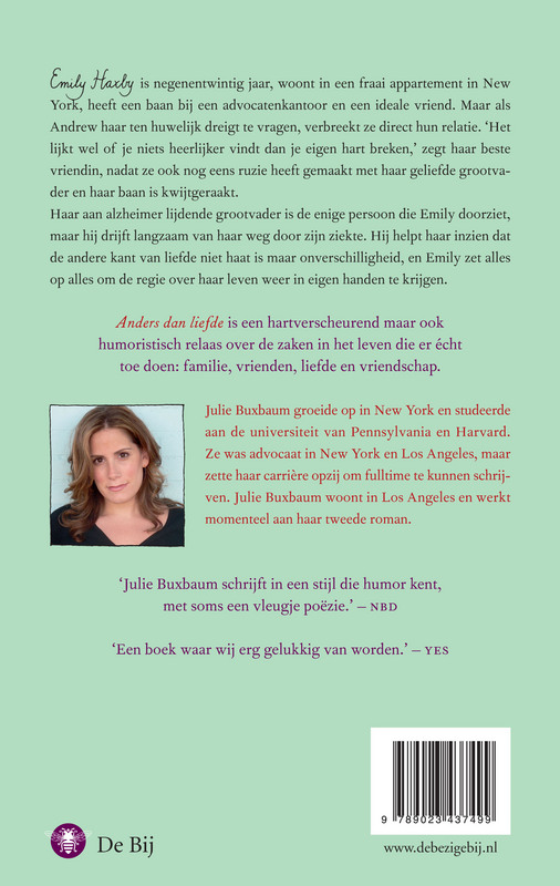 Achterkant van Anders dan liefde