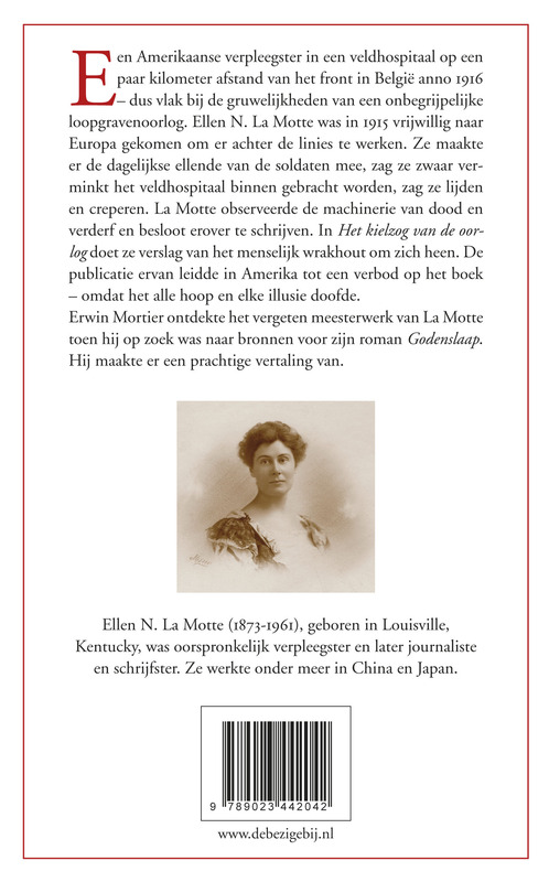 Achterkant van Het kielzog van de oorlog