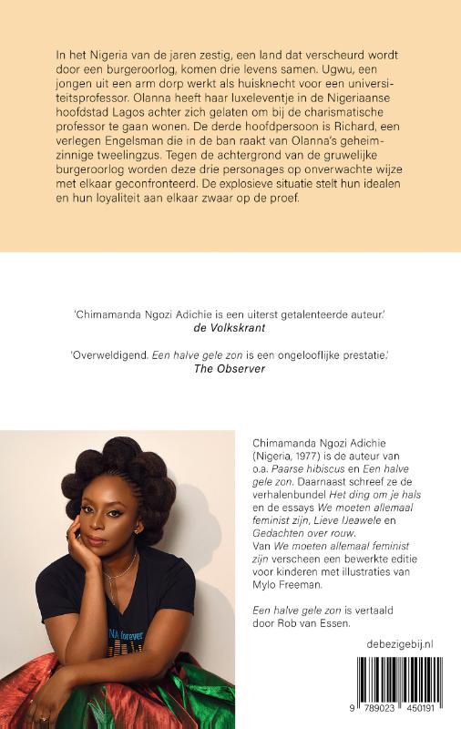 Achterkant van Een halve gele zon