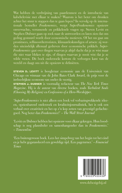 Achterkant van SuperFreakonomics