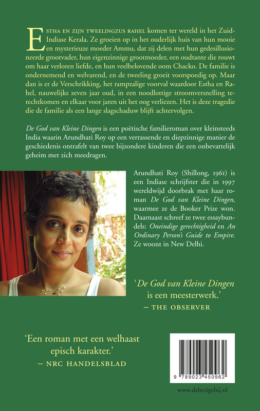 Achterkant van De God van kleine dingen