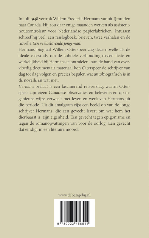 Achterkant van Hermans in hout