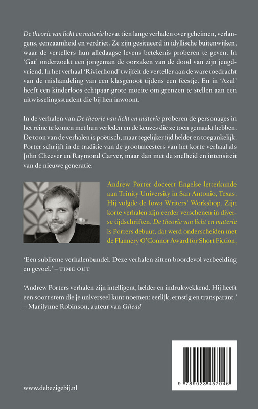 Achterkant van De theorie van licht en materie