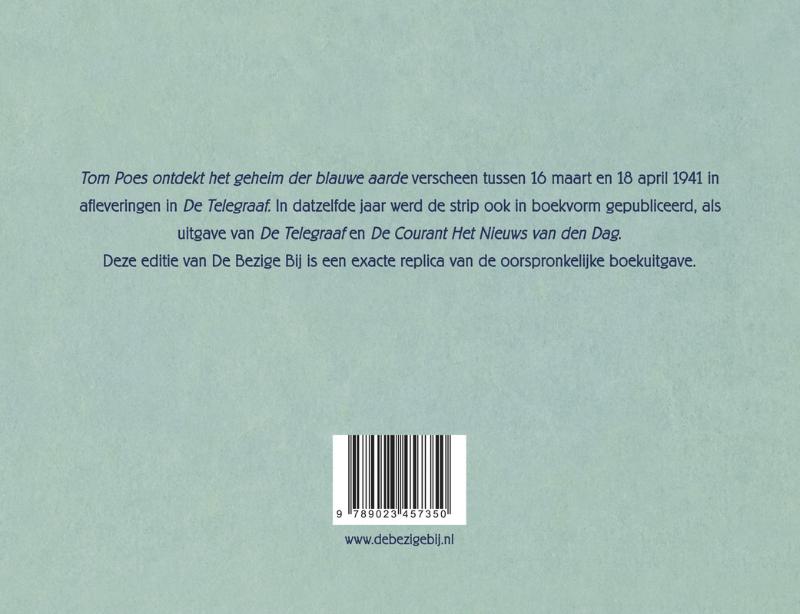 Achterkant van Tom Poes ontdekt het geheim der blauwe aarde