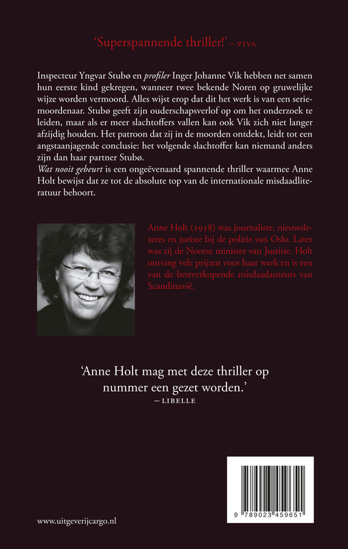 Achterkant van Wat nooit gebeurt