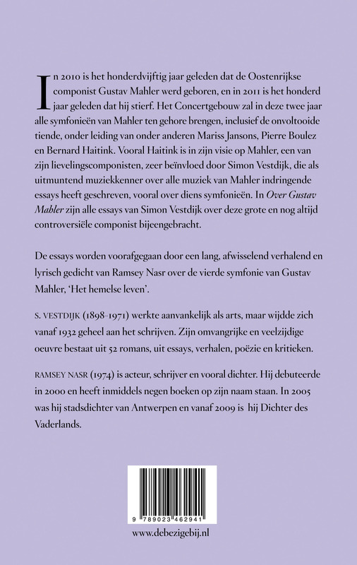 Achterkant van Over Gustav Mahler