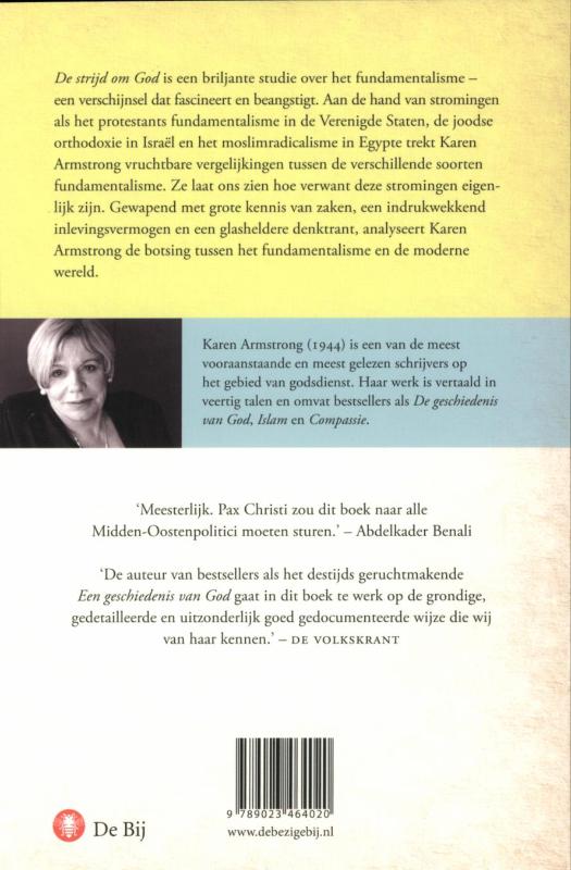 Achterkant van De strijd om God