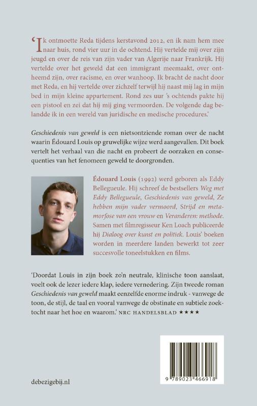 Achterkant van Geschiedenis van geweld