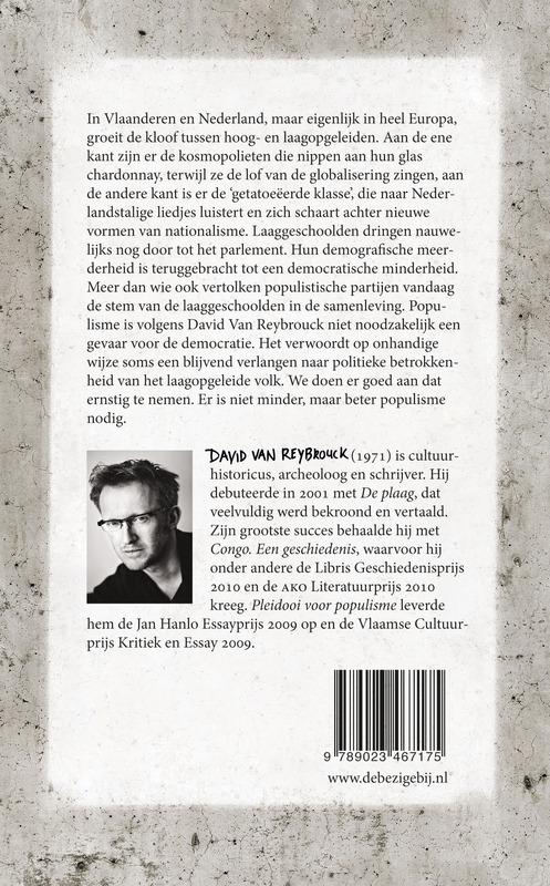 Achterkant van Pleidooi voor populisme