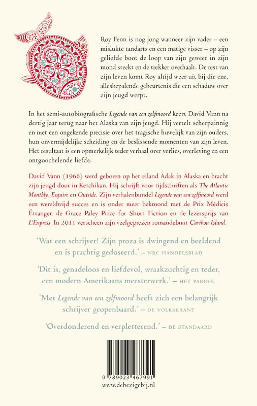 Achterkant van Legende van een zelfmoord