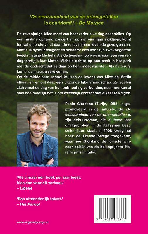Achterkant van De eenzaamheid van de priemgetallen