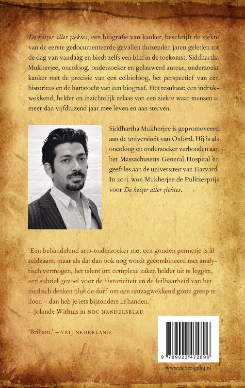Achterkant van De keizer aller ziektes