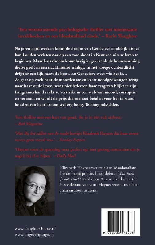 Achterkant van Bij het vallen van de nacht