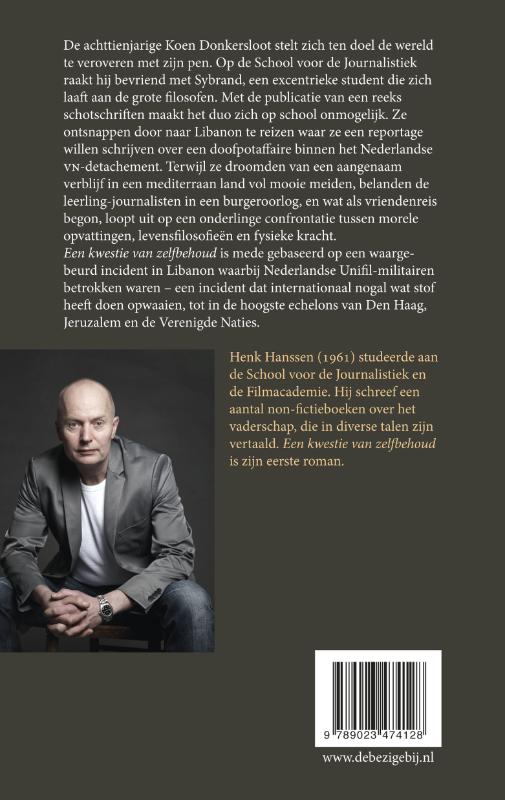 Achterkant van Een kwestie van zelfbehoud