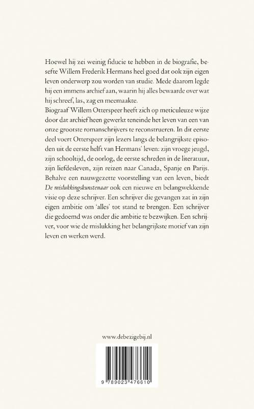 Achterkant van De mislukkingskunstenaar
