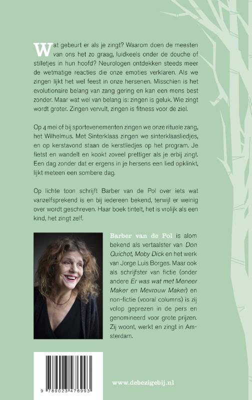 Achterkant van Zingen is geluk
