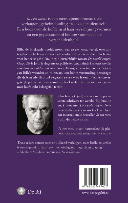 Achterkant van In een mens