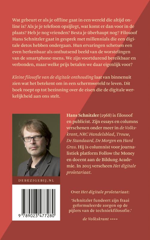 Achterkant van Kleine filosofie van de digitale onthouding