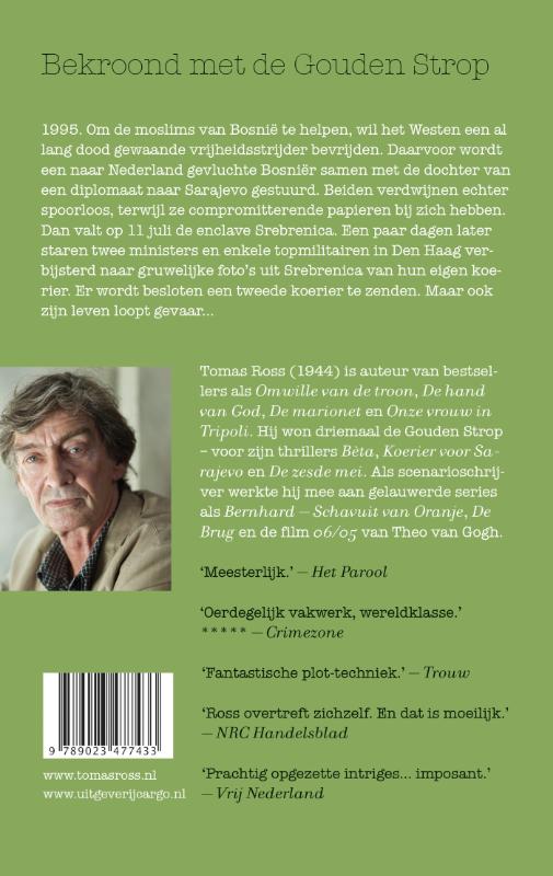Achterkant van Koerier voor Sarajevo