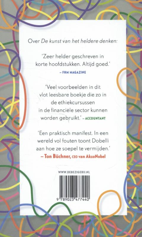 Achterkant van De kunst van het verstandige handelen