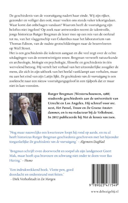 Achterkant van De geschiedenis van de vooruitgang
