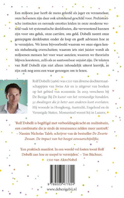 Achterkant van De kunst van het heldere denken