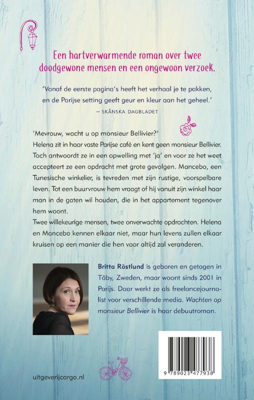 Achterkant van Wachten op monsieur Bellivier