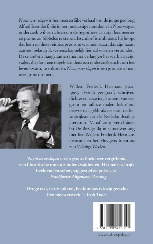 Achterkant van Nooit meer slapen