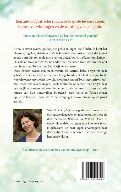Achterkant van Een jaar met Freya